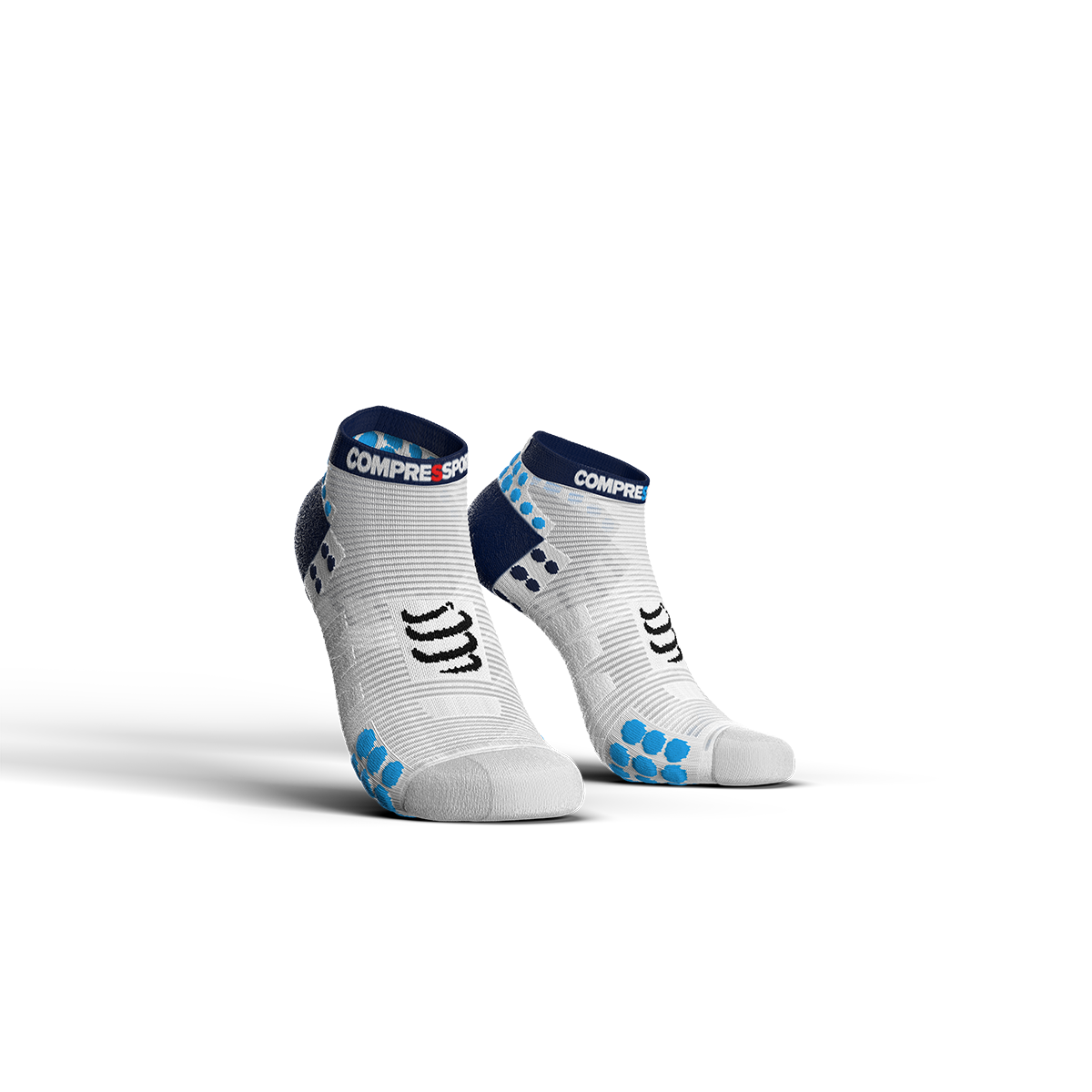 3-ProRacing-Socks-V3.0-Run-Lo-White-Blue.png PRS v3.0 Run Low cut - Slika 1